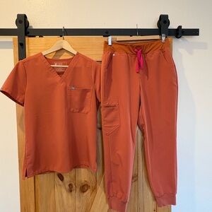 Figs Terracotta Scrub Set S/MP